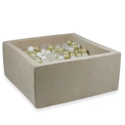 Ballenbad Velvet Beige 90X90X40 +Ballen - Moje