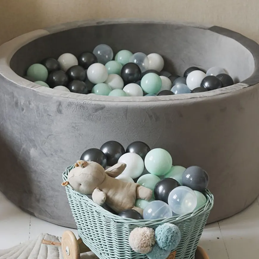 Ballenbad Velvet Grey 90X40 Cm Incl. Ballen - Moje