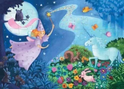 Betoverende Sprookjes Legpuzzel Silhouet - De Fee En De Eenhoorn - Djeco