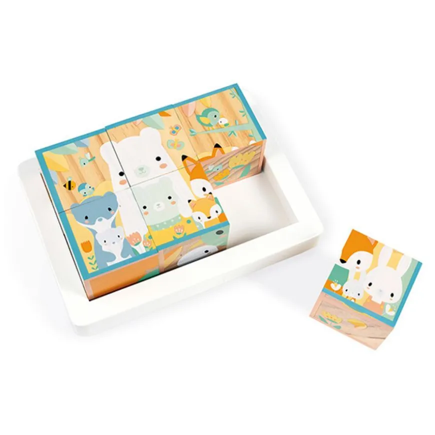 Blokpuzzel Dieren 6St - Janod