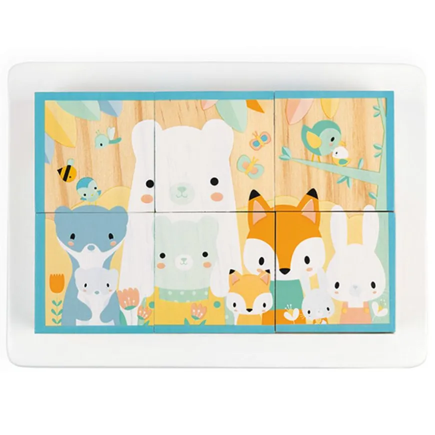Blokpuzzel Dieren 6St - Janod