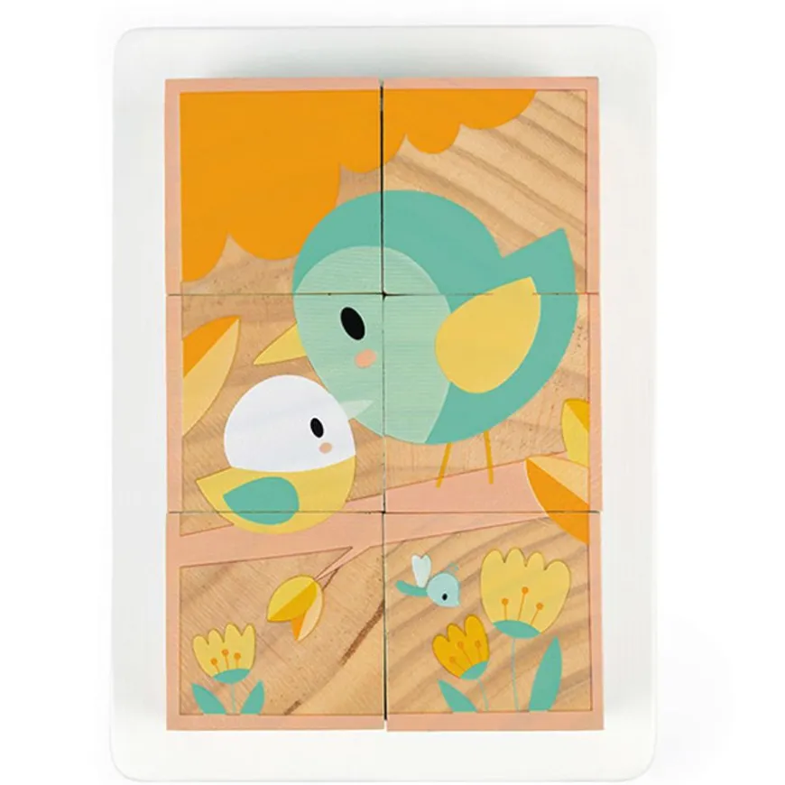 Blokpuzzel Dieren 6St - Janod