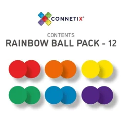 Connetix Tiles Ball Run Ballen Rainbow 12 Stuks