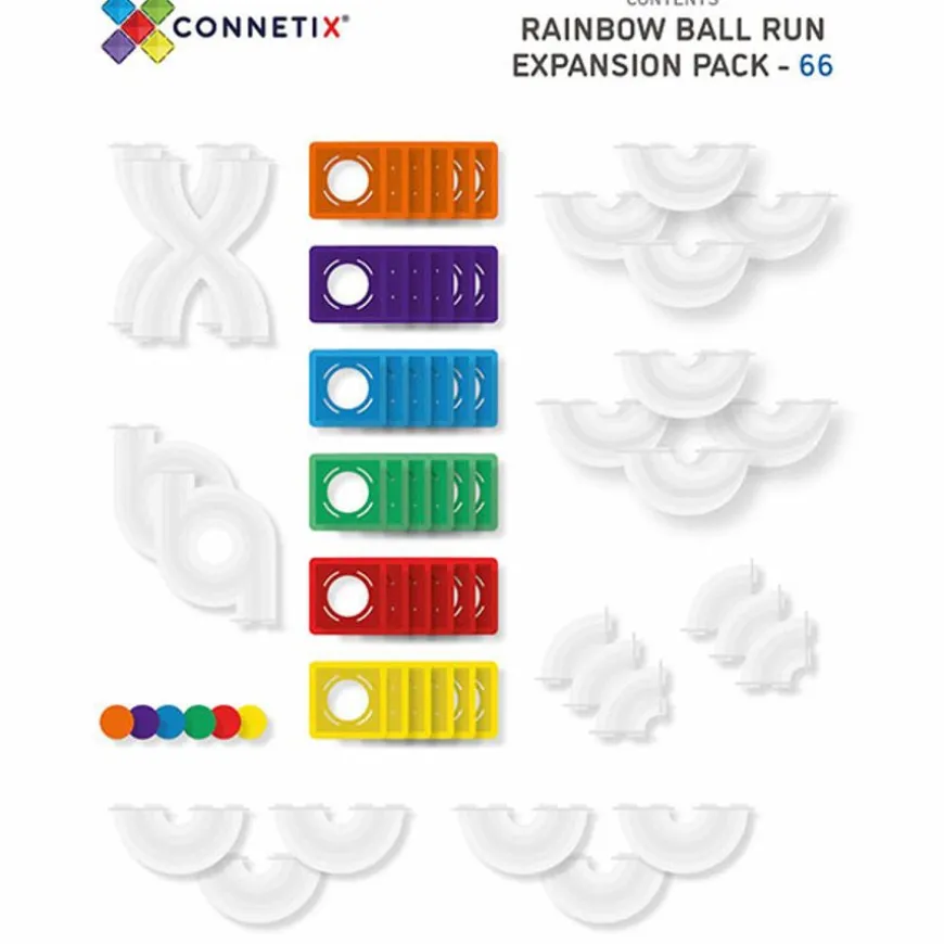 Connetix Tiles 66 Piece Ball Run Expansion Pack Magneetblokken