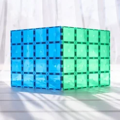 Connetix Tiles 2 Piece Base Plate Blue & Green Pack Magneetblokken