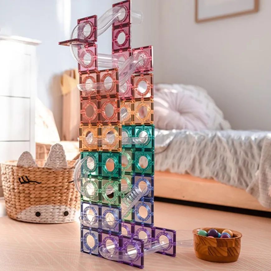 Connetix Tiles 106 Piece Pastel Ball Run Pack Magneetblokken