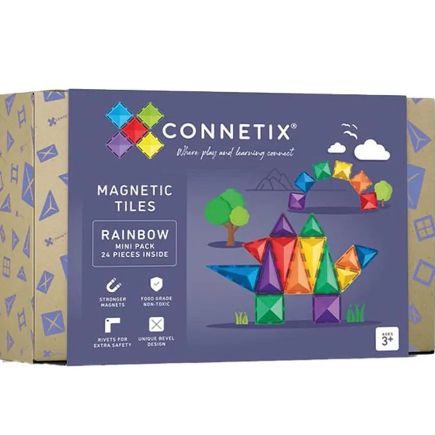 Connetix Tiles 24 Piece Rainbow Mini Pack Magneetblokken