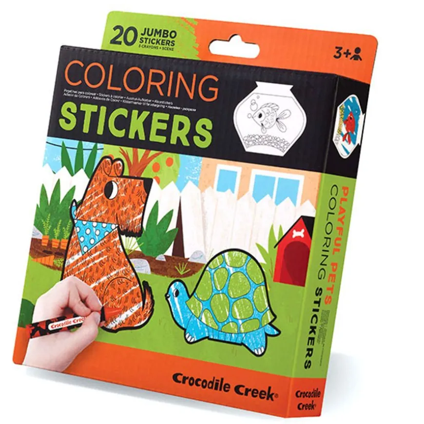 Crocodile Creek Inkleur Stickers Playful Pets