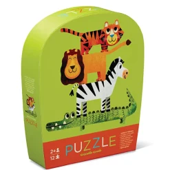 Crocodile Creek Mini Puzzel Jungle Friends 12St
