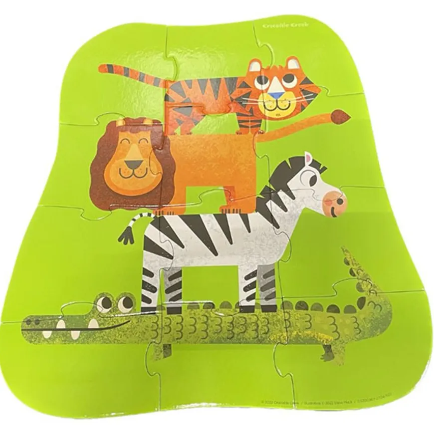 Crocodile Creek Mini Puzzel Jungle Friends 12St
