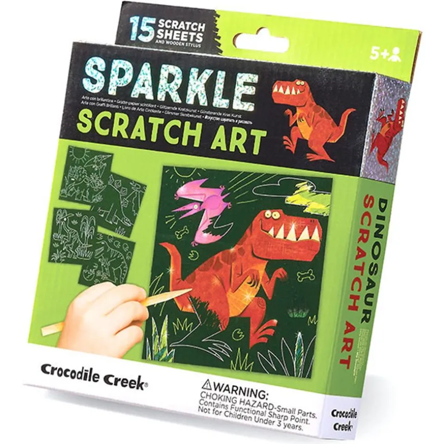Crocodile Creek Sparkle Kraskaarten Dinosaur