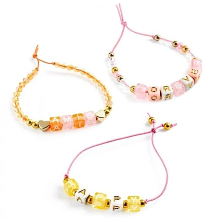 Djeco Alfabet Letter Kralen Gold
