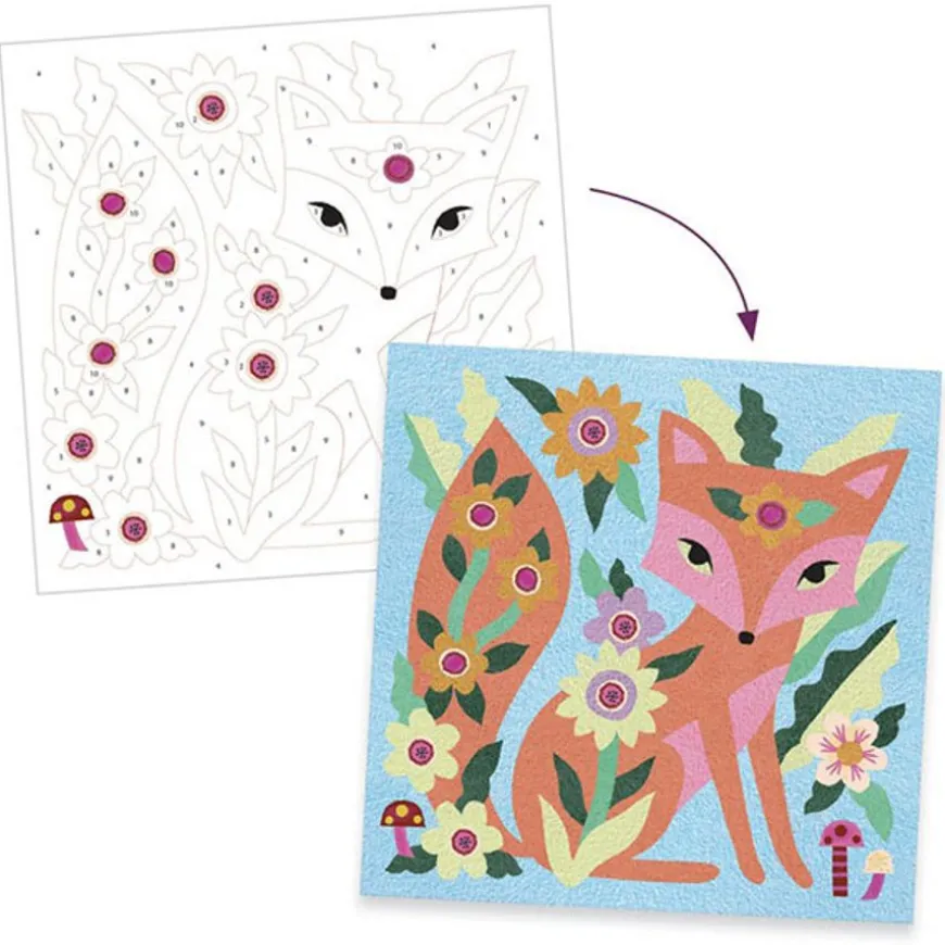 Djeco Gekleurd Zand Glow In The Dark - Dieren