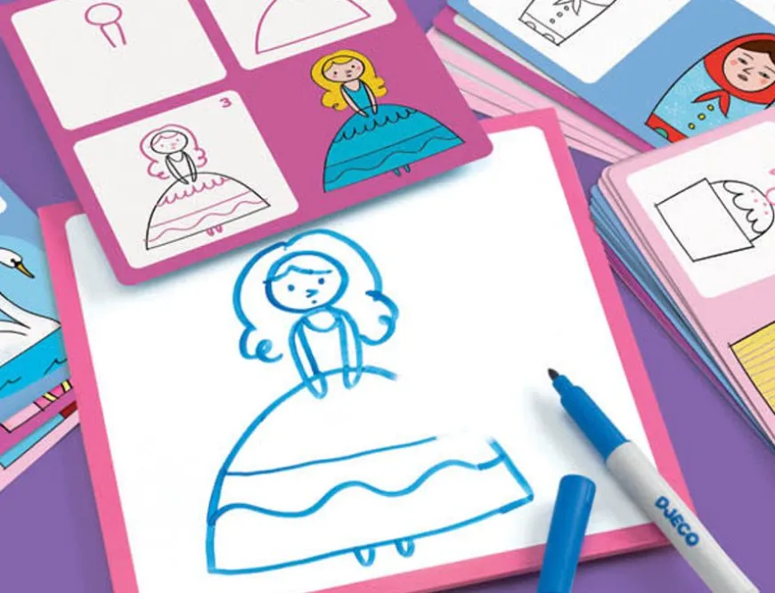 Djeco Prinsessen Leren Tekenen Stap Voor Stap