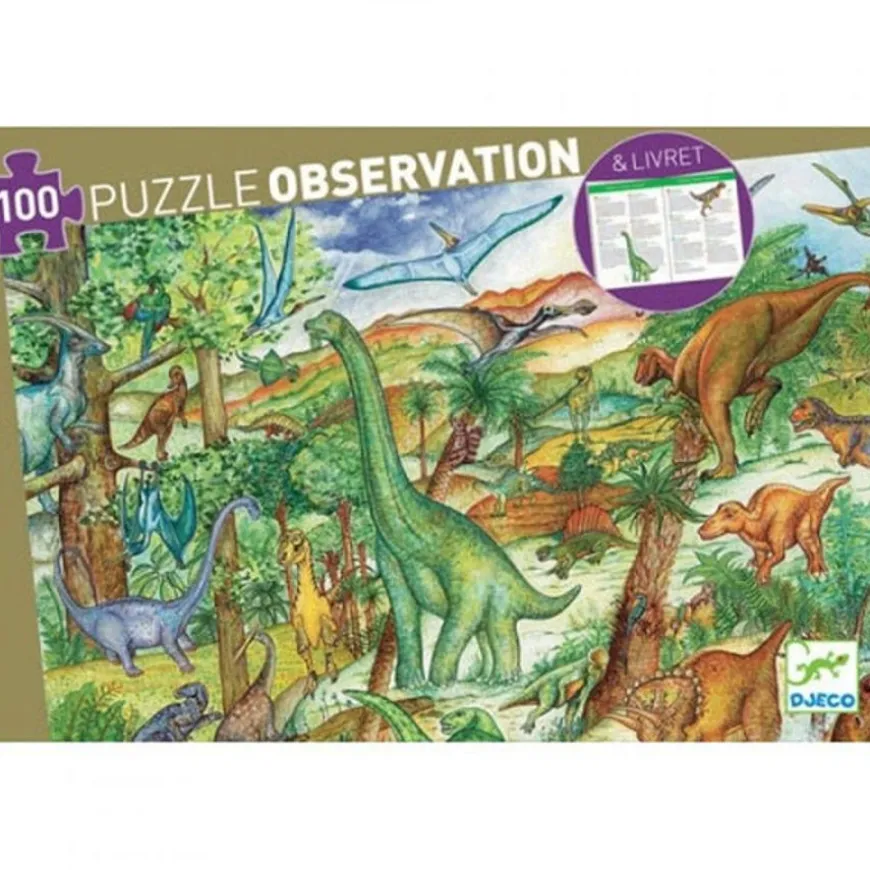 Djeco Puzzel Dinosaurus 100St