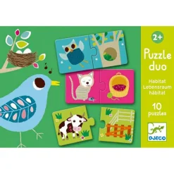 Djeco Puzzel Duo Leefgebied 10X 2St