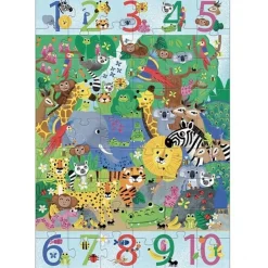Djeco Puzzel 1 Tot 10 Jungle - 54 Stukjes