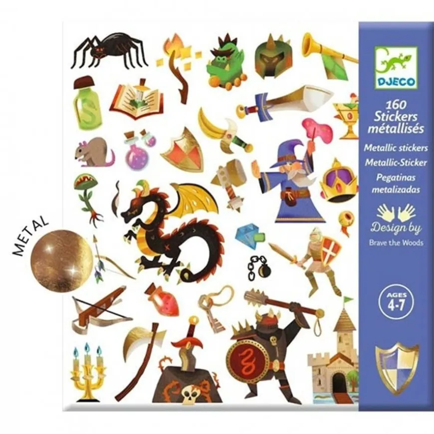 Djeco Stickers Middeleeuwen 160 Stuks