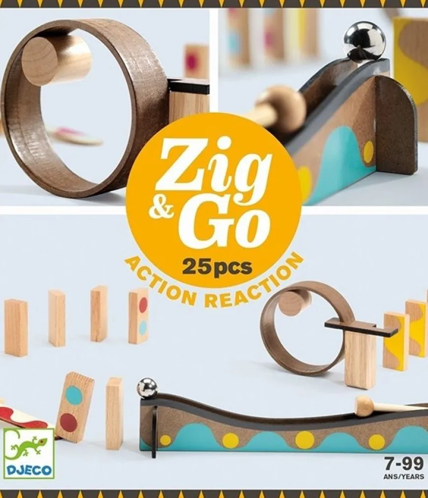 Djeco Zig & Go Kettingreactie Spel 25St