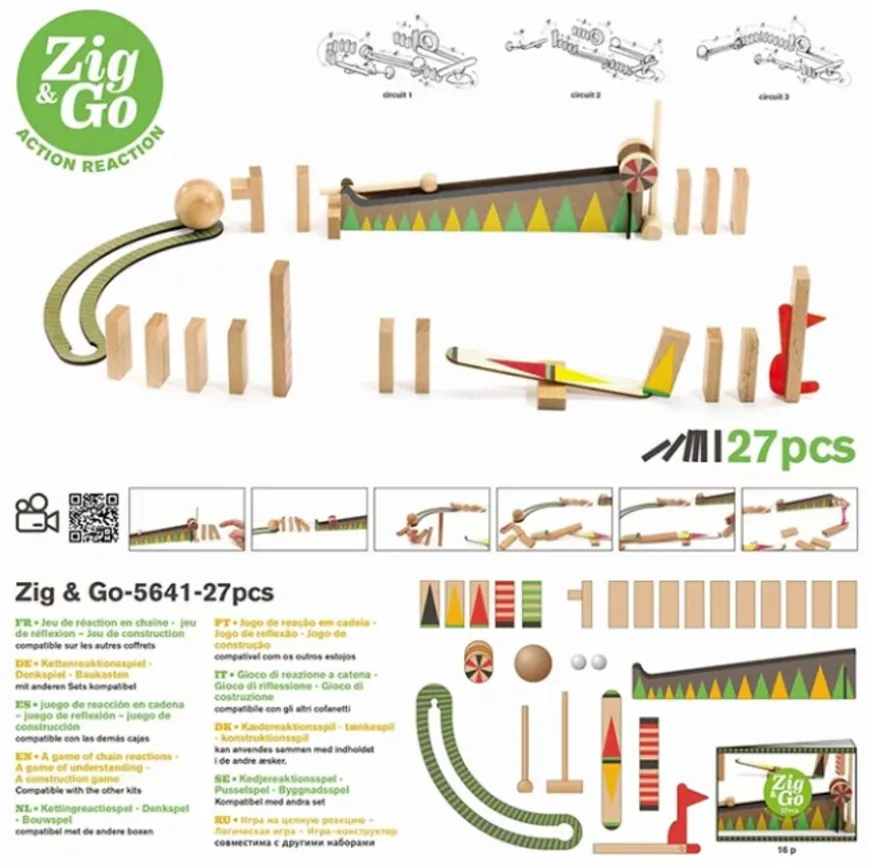 Djeco Zig & Go Kettingreactie Spel 27St