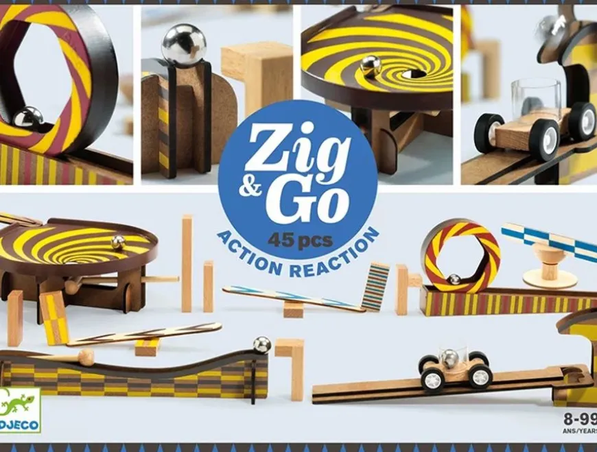 Djeco Zig & Go Kettingreactie Spel 45St