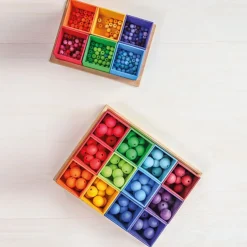 Grimm'S 96 Grote Houten Kralen Regenboog