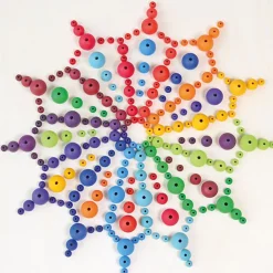 Grimm'S 120 Kleine Houten Kralen Regenboog