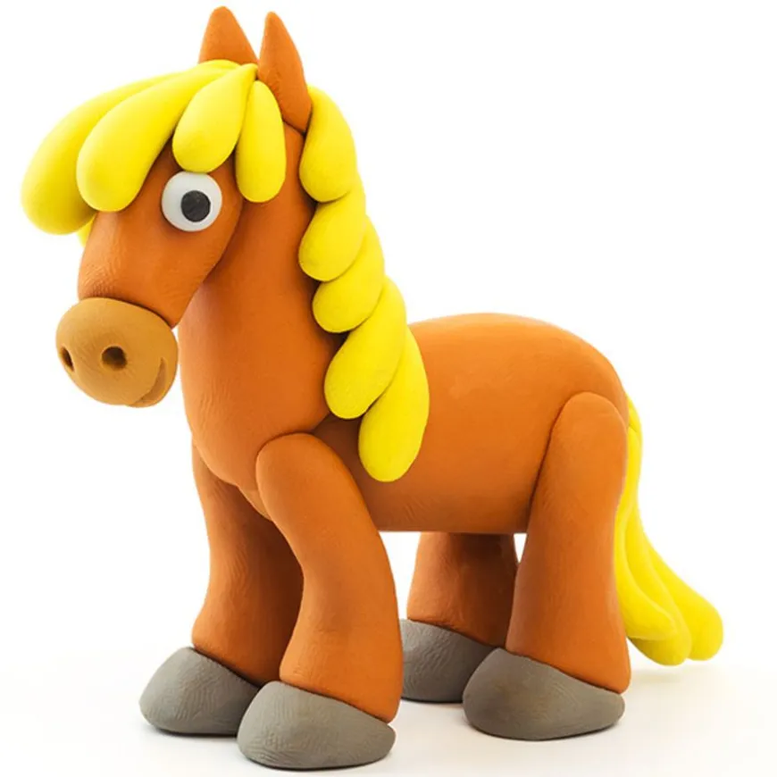 Hey Clay Boetseerklei Boerderijdieren: Varken, Paard, Konijn
