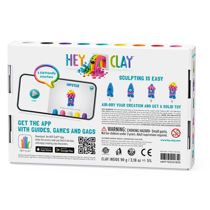 Hey Clay Boetseerklei Monsters: Hipster, Bigwig, Donut