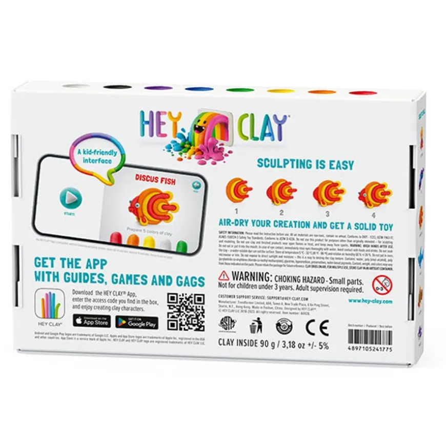 Hey Clay Boetseerklei Oceaan: Clownvis, Discusvis, Paling