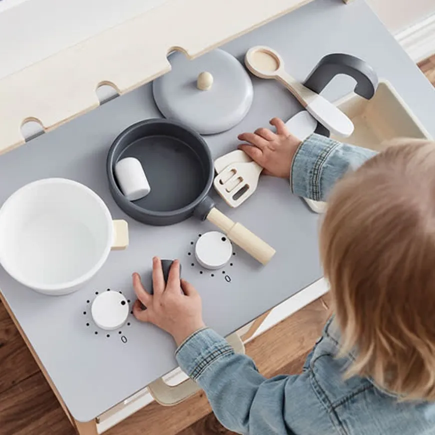 Houten Keukentje - Natural-Wit - Kids Concept +2Jr