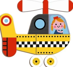 Janod - Magneetboek Racers Voertuigen - 68St 3-8Jr