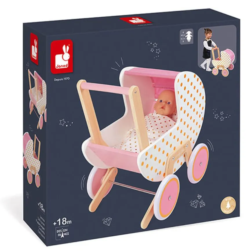 Janod Poppenwagen Candy Chic