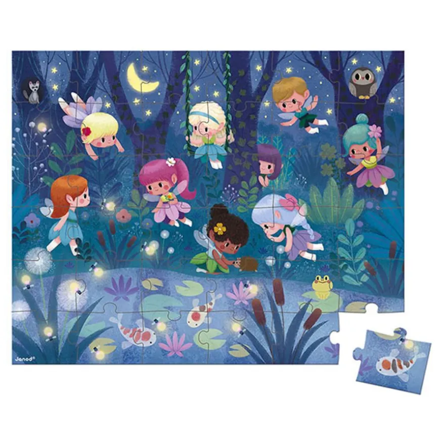 Janod Puzzel Feeen En Waterlelies 36St +4Jr