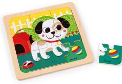 Janod - Puzzel Hond Titus +18M - 9 Stks
