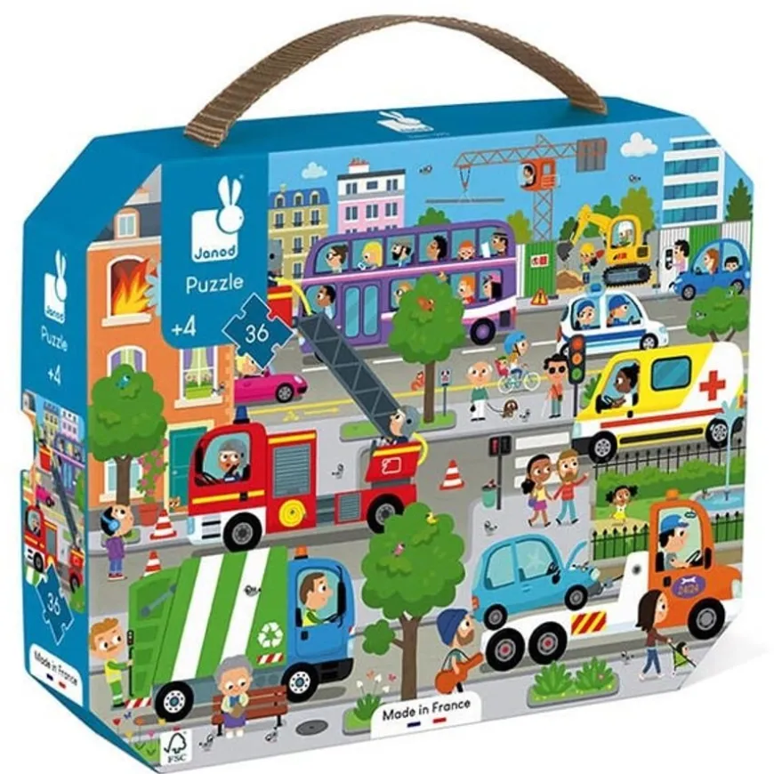 Janod Puzzel Stad 36St +4Jr