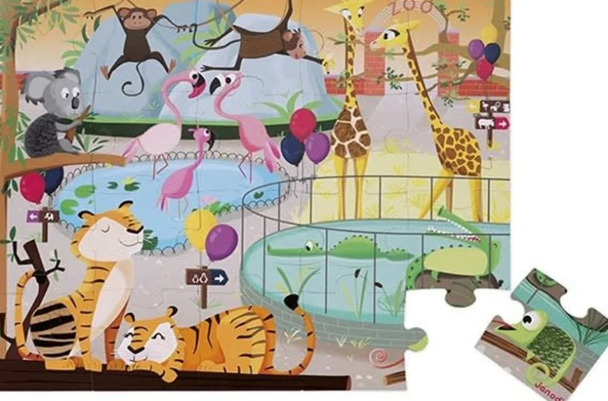 Janod - Voelpuzzel - Een Dag In De Zoo - 20St +3Jr