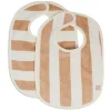Jollein Slabbetje Stripe Terry Biscuit Gots 2-Pack