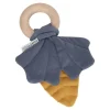 Knisperspeeltje Blaadjes Blauw-Oker - Little Dutch