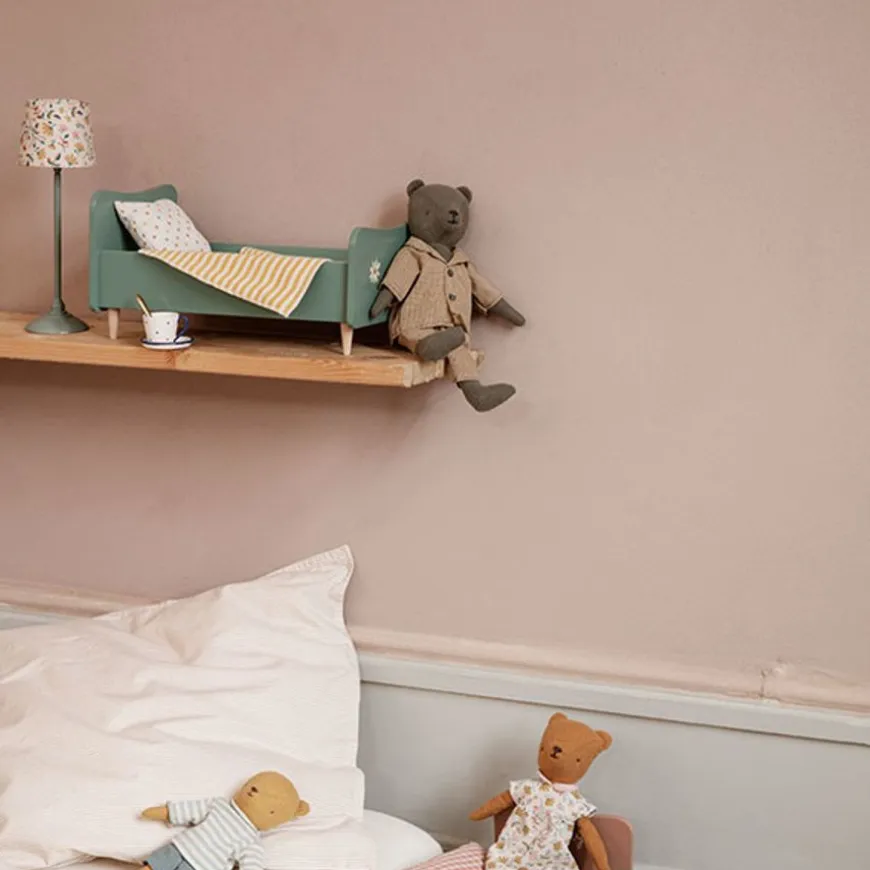 Maileg Houten Bed Teddy Dad - Dusty Green 26Cm