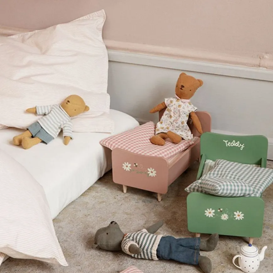 Maileg Houten Wieg Baby Mouse Blue