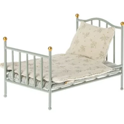 Maileg Metalen Vintage Poppenbed Mouse Mint