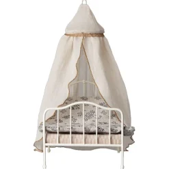 Maileg Poppenhuis Miniature Bedhemel Cream