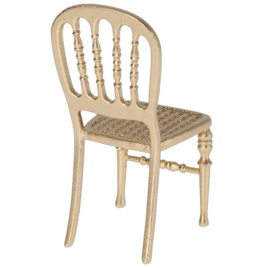 Maileg Poppenhuis Stoel Mouse Gold