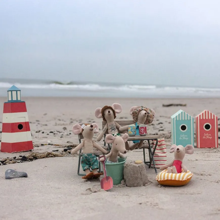 Maileg Vader Muis In Strandcabine