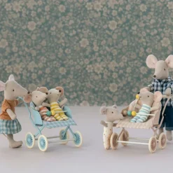 Maileg Wandelwagen Baby Muisjes Rose