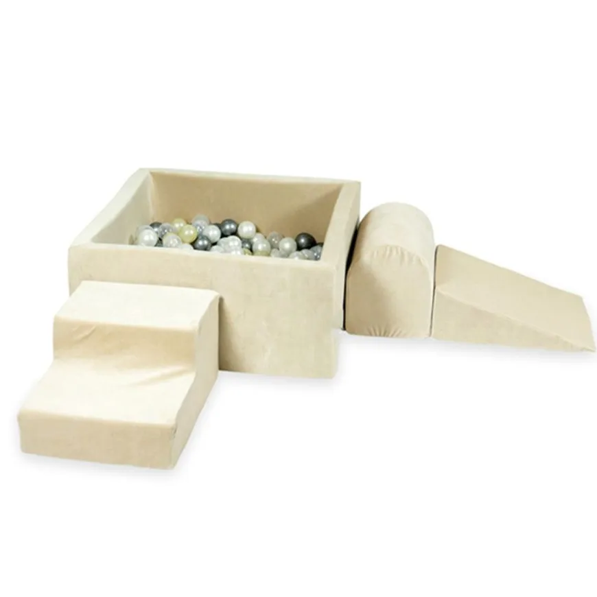 Moje Foam Speelset + Ballenbad 90X90X40 - Velvet Beige
