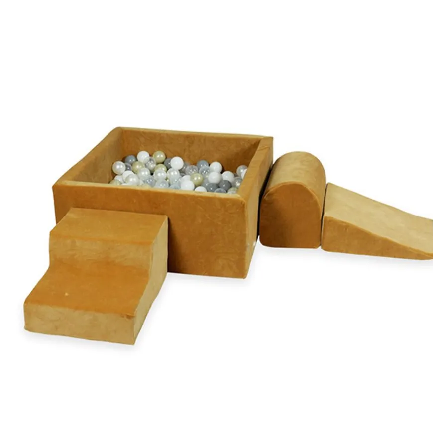 Moje Foam Speelset + Ballenbad 90X90X40 - Velvet Caramel