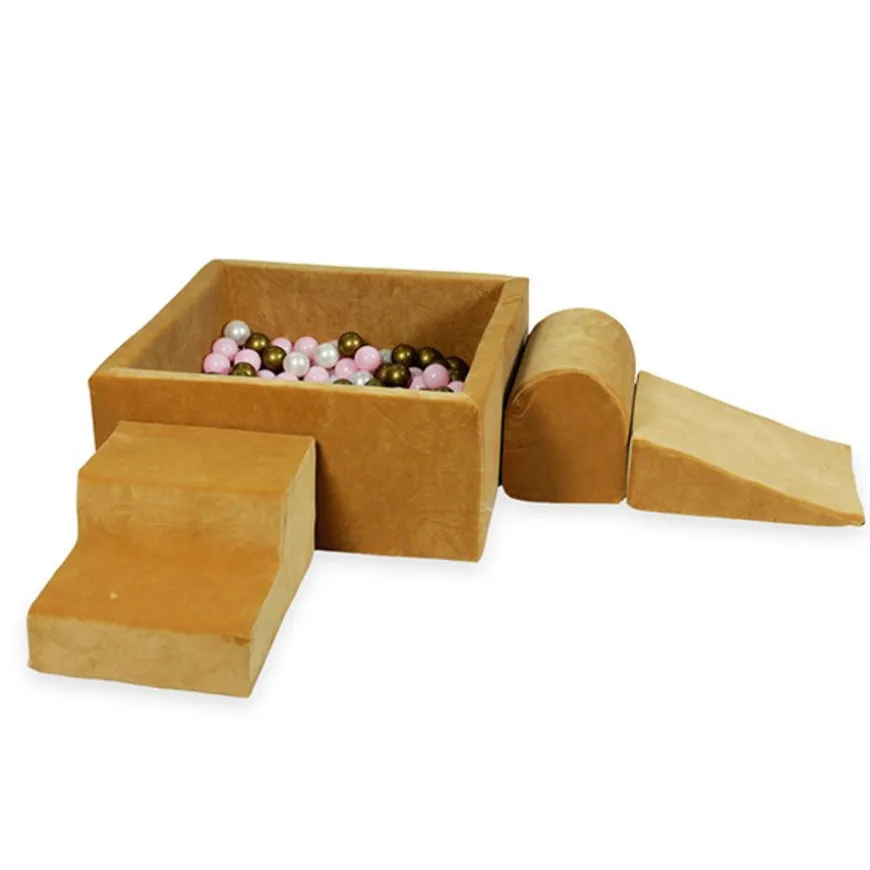 Moje Foam Speelset + Ballenbad 90X90X40 - Velvet Caramel