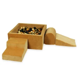 Moje Foam Speelset + Ballenbad 90X90X40 - Velvet Caramel